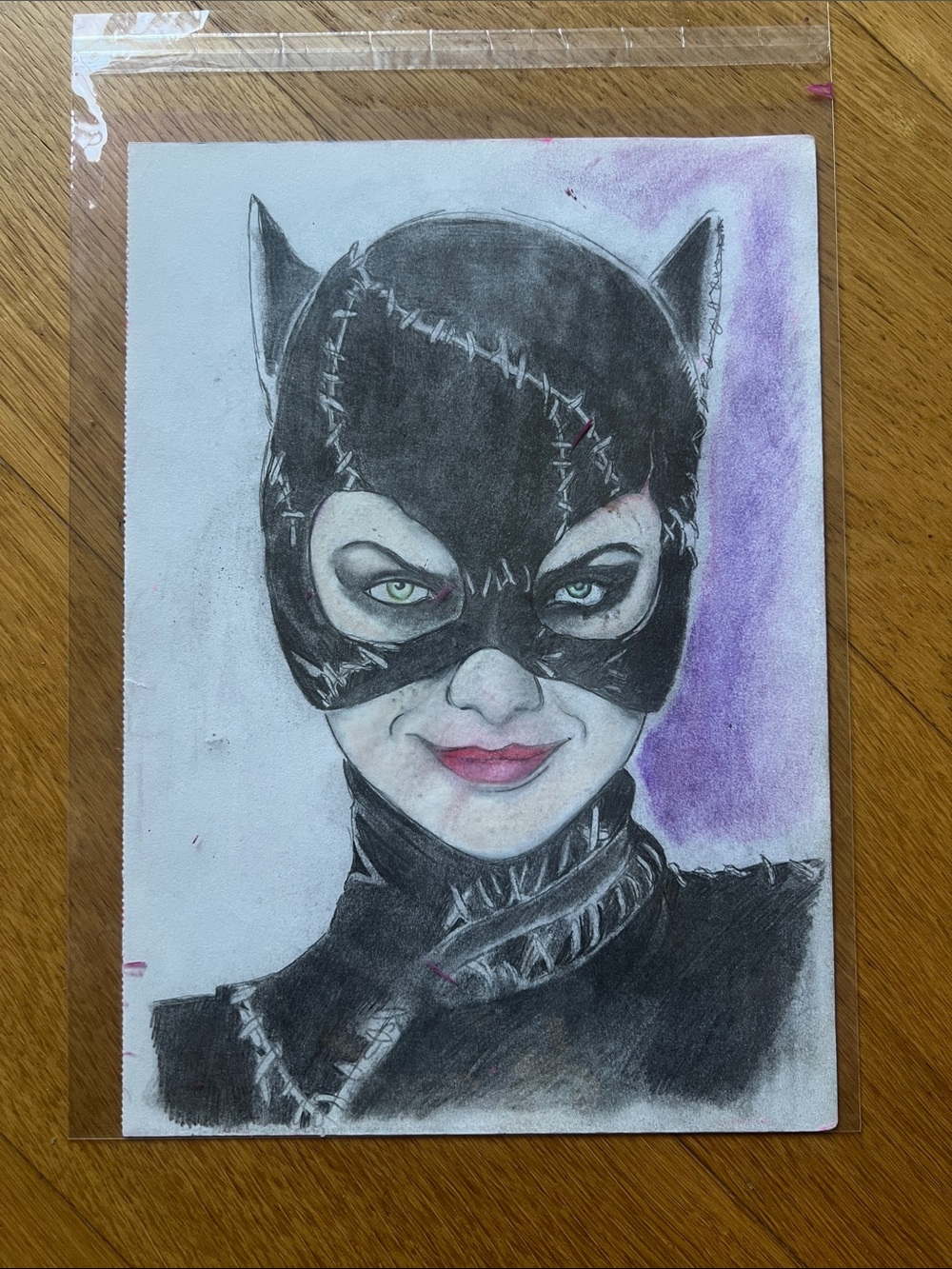 DC Comics Catwoman Portrait drawn by me for sale